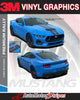 View of 2024-2025 Ford Mustang GT Racing Stripes Hood PREMIUM RALLY REDLINE Vinyl Graphics 3M Decals