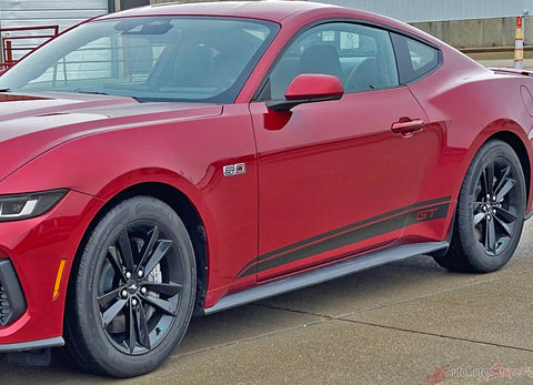 2024 Ford Mustang Side Door Lower Rocker Panel Stripes COAST Body Decals 3M Vinyl Graphics