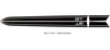 View of 2024-2025 Ford Mustang Side Door Lower Rocker Panel Stripes COAST Body Decals 3M Vinyl Graphics