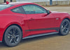 View of 2024-2025 Ford Mustang Side Door Lower Rocker Panel Stripes RACEWAY Body Decals 3M Vinyl Graphics