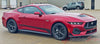 View of 2024-2025 Ford Mustang Side Door Lower Rocker Panel Stripes RACEWAY Body Decals 3M Vinyl Graphics