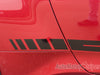 View of 2024-2025 Ford Mustang Side Door Lower Rocker Panel Stripes RACEWAY Body Decals 3M Vinyl Graphics