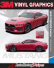 View of 2024-2026 Ford Mustang Hood to Fender Stripes PONY DOUBLE BAR Hood Decals Vinyl Graphics 3M