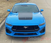 View of 2024-2026 Ford Mustang GT Hood Stripes VAST Hood Decal Vinyl Graphics 3M Decals