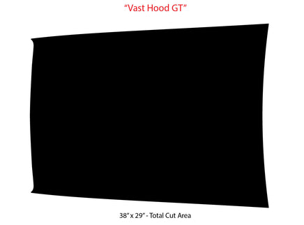 View of 2024-2026 Ford Mustang GT Hood Stripes VAST Hood Decal Vinyl Graphics 3M Decals