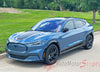 View of 2021-2026 Ford Mustang Mach-E Hood Stripes MACH SONIC DIGITAL Trunk and Side Rocker Rally Decals Vinyl Graphics Kit