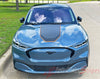 View of 2021-2026 Ford Mustang Mach-E Hood Stripes MACH SONIC DIGITAL Trunk and Side Rocker Rally Decals Vinyl Graphics Kit