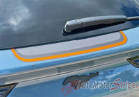 View of 2021-2026 Ford Mustang Mach-E Hood Stripes MACH SONIC DIGITAL Trunk and Side Rocker Rally Decals Vinyl Graphics Kit