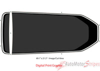 View of 2021-2026 Ford Mustang Mach-E Hood Stripes MACH SONIC DIGITAL Trunk and Side Rocker Rally Decals Vinyl Graphics Kit