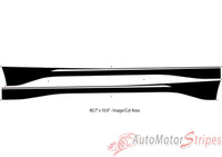 View of 2021-2026 Ford Mustang Mach-E Hood Stripes MACH SONIC SOLID Trunk and Side Rocker Rally Decals Vinyl Graphics Kit