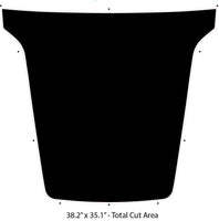 Front view 2022-2026 Nissan Frontier Hood Graphic Vinyl Stripes Decals Kit