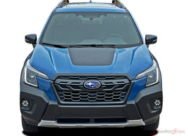 View of 2019-2024 Subaru Forester FOREST HOOD Decals Accent Stripes 3M Vinyl Graphics Kit