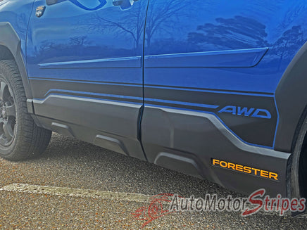 Subaru Forester GROOVE SIDES Door Decals Accent Stripes 3M Vinyl Graphics Kit
