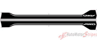 Subaru Forester GROOVE SIDES Door Decals Accent Stripes 3M Vinyl Graphics Kit