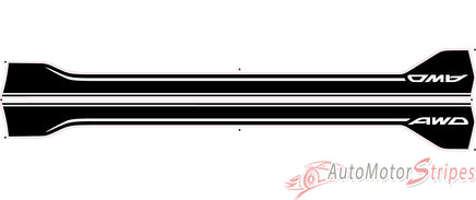 Subaru Forester GROOVE SIDES Door Decals Accent Stripes 3M Vinyl Graphics Kit