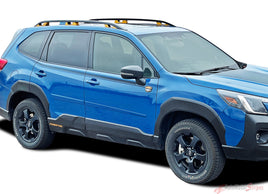 View of 2019-2024 Subaru Forester STREAM SIDES Door Decals Accent Stripes 3M Vinyl Graphics Kit