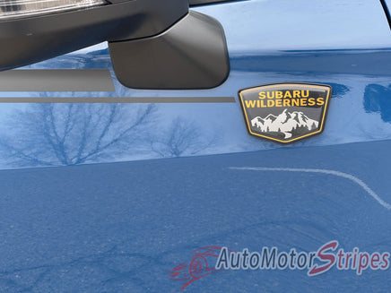 View of 2019-2024 Subaru Forester STREAM SIDES Door Decals Accent Stripes 3M Vinyl Graphics Kit