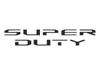 Black 'Super Duty' text on a white background