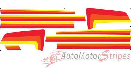 Toyota 4Runner FORTY DIGITAL PRINT Upper Door Panel Accent Trim Decal 3M Vinyl Graphics Stripe Kit