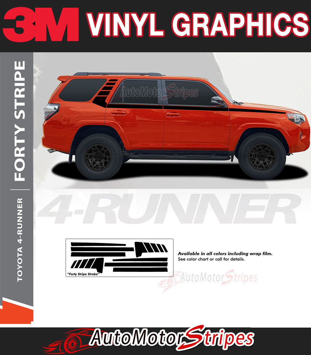 2010-2023 Toyota 4Runner Side Door Stripes FORTY Decals Vinyl Graphics ...