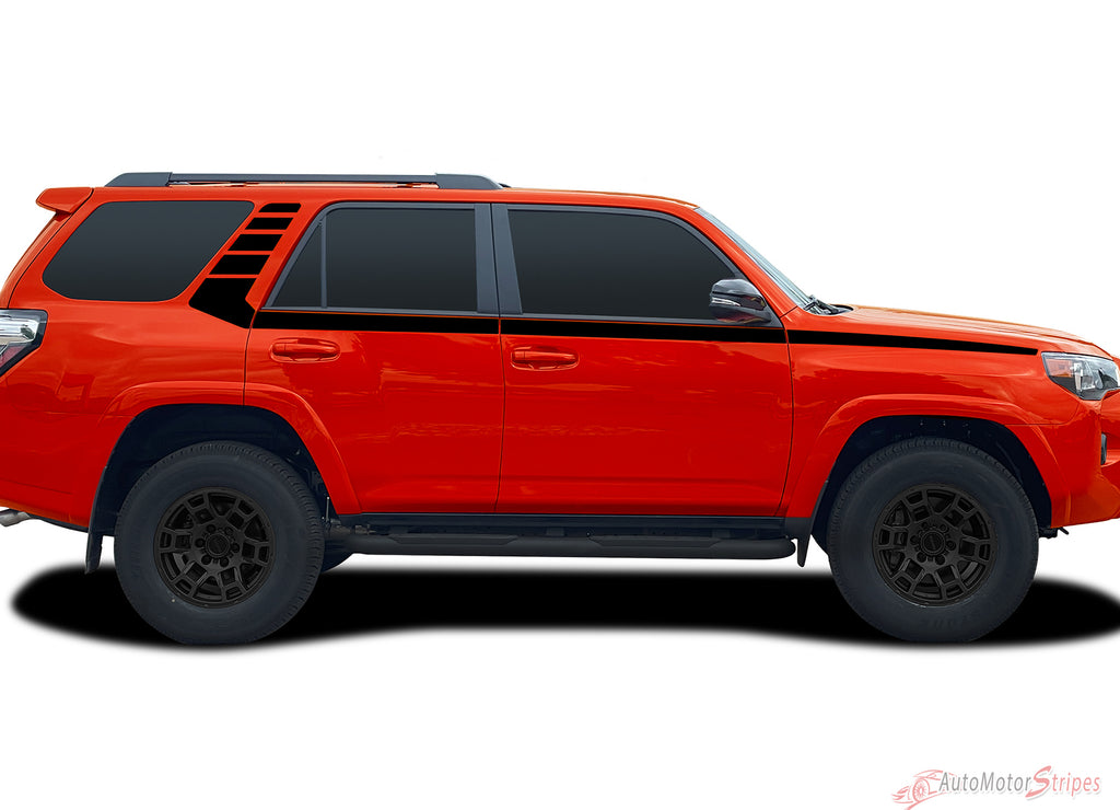 2010-2024 Toyota 4Runner FORTY STROBE Upper Door Panel Accent Trim Decal 3M Vinyl Graphics Stripe Kit