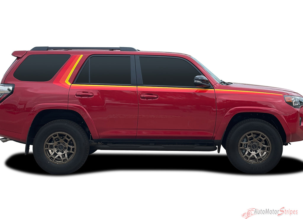 2010-2024 Toyota 4Runner FORTY DIGITAL PRINT Upper Door Panel Accent Trim Decal 3M Vinyl Graphics Stripe Kit