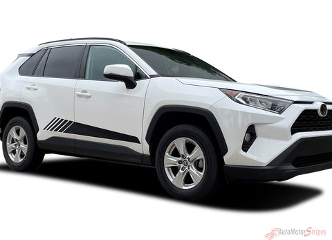 2019-2023 Toyota RAV4 SPLINTER Side Door Body Decals Accent Stripes 3M Vinyl Graphics Kit