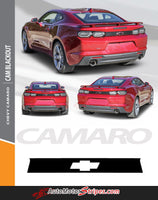 Detailed view of 2019-2024 Chevy Camaro Rear Decklid Blackout Decal Trunk Stripe 3M Vinyl Graphics Kit