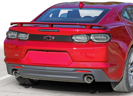 Detailed view of 2019-2024 Chevy Camaro Rear Decklid Blackout Decal Trunk Stripe 3M Vinyl Graphics Kit