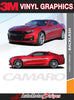 Detailed view of 2019-2024 Chevy Camaro Body Decal Backlash Side Door Stripes 3M Vinyl Graphics Kit