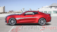 Detailed view of 2019-2024 Chevy Camaro Body Decal Backlash Side Door Stripes 3M Vinyl Graphics Kit