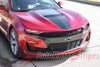 Detailed view of 2019-2024 Chevy Camaro Racing Stripes Overdrive Center Decals Vinyl Graphics Kit Wide Hood Roof Trunk Spoiler Rally