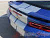 Detailed view of 2019-2024 Chevy Camaro Racing Stripes Turbo Rally Dual Hood Decals Vinyl Graphics Kit
