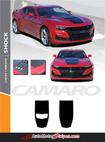 Detailed view of 2019-2024 Chevy Camaro Stinger Hood Decal Shock Center Stripe 3M Vinyl Graphics Kit