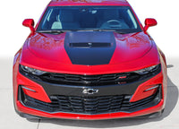 Detailed view of 2019-2024 Chevy Camaro Stinger Hood Decal Shock Center Stripe 3M Vinyl Graphics Kit