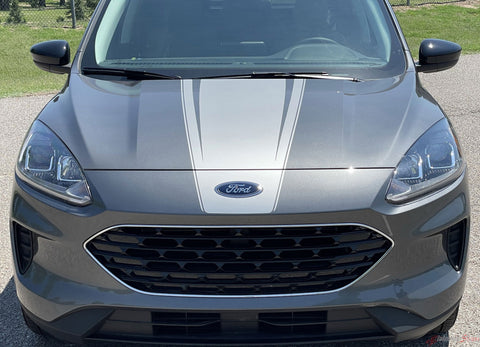 Detailed view of 2021-2025 Ford Escape SABRE Center Hood Accent Vinyl Graphic 3M Stripes Decal