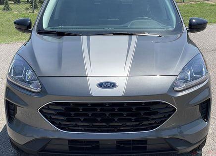 Detailed view of 2021-2025 Ford Escape SABRE Center Hood Accent Vinyl Graphic 3M Stripes Decal
