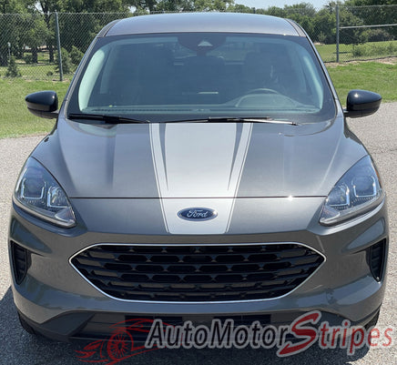 Detailed view of 2021-2025 Ford Escape SABRE Center Hood Accent Vinyl Graphic 3M Stripes Decal