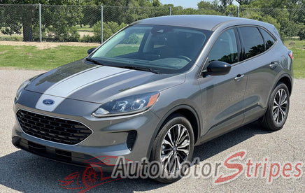 Detailed view of 2021-2025 Ford Escape SABRE Center Hood Accent Vinyl Graphic 3M Stripes Decal