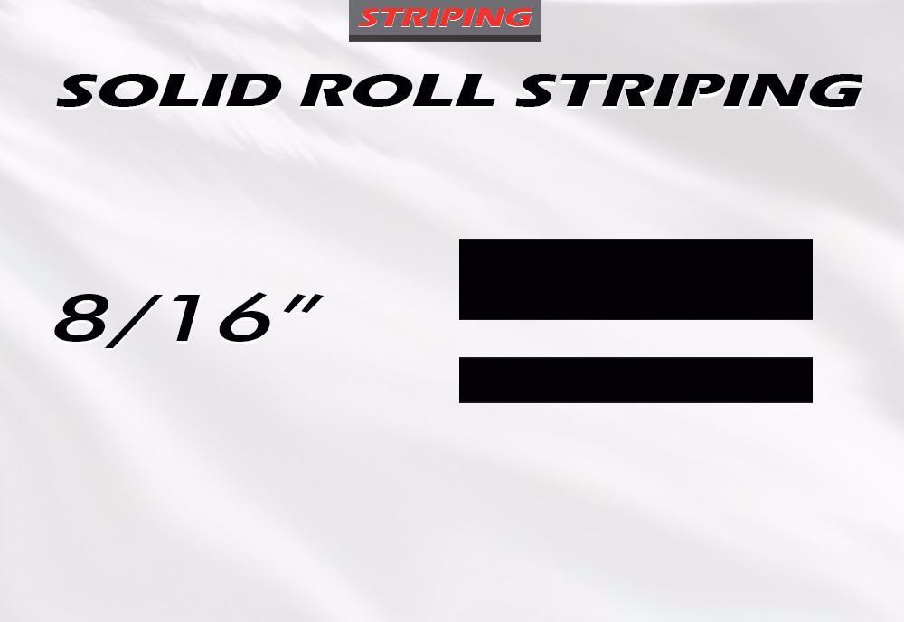 8/16" x 150ft Pin Stripe Roll | Accent Pinstriping | Solid Single Color | Professional Automotive Grade Vinyl