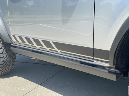 Ford Bronco Full Size ROCKERS Side Body Stripes Upper Door Accent Decals Vinyl Graphics Kits 3M
