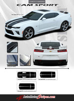 Detailed view of 2016-2028 Chevy Camaro Cam-Sport OEM Factory Style Rally and Racing Stripes Kit fits SS and RS Models