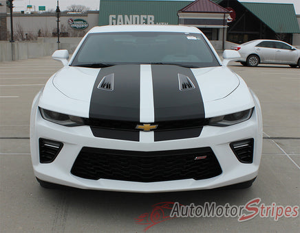 Detailed view of 2016-2028 Chevy Camaro Cam-Sport OEM Factory Style Rally and Racing Stripes Kit fits SS and RS Models