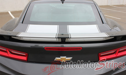 Detailed view of 2016-2028 Chevy Camaro Cam-Sport Pin Striping Outline OEM Factory Style Hood Rally Decals 3M Racing Stripes Kit fits SS RS V6