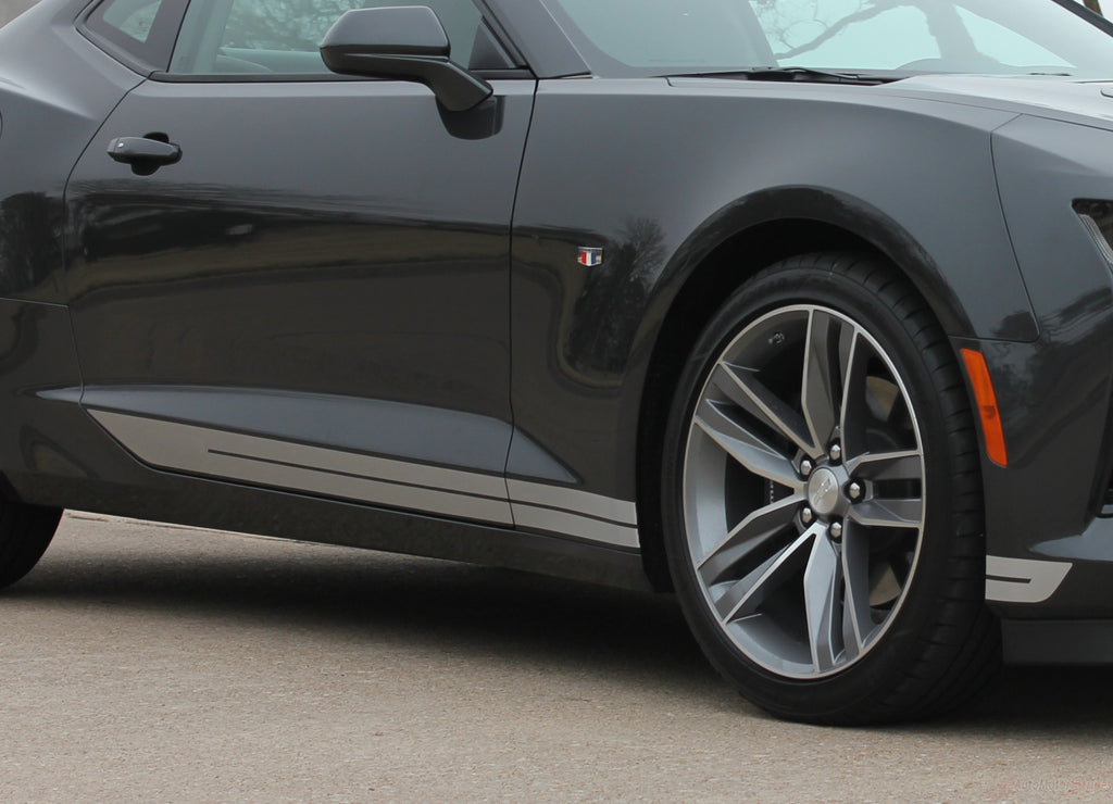 2016-2018 Chevy Camaro Skid Rockers Lower Rocker Panel Door Striping 3M Rally Racing Stripes Kit SS RS V6