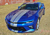 Detailed view of 2016-2018 Chevy Camaro Turbo Rally Bumper to Bumper 3M Racing Stripes Package