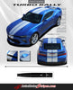 Detailed view of 2016-2028 Chevy Camaro Turbo Rally Bumper to Bumper 3M Racing Stripes Package