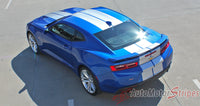Detailed view of 2016-2018 Chevy Camaro Turbo Rally Bumper to Bumper 3M Racing Stripes Package