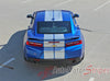 Detailed view of 2016-2018 Chevy Camaro Turbo Rally Bumper to Bumper 3M Racing Stripes Package