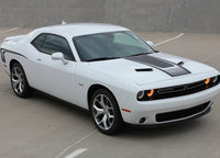 2008-2021 2022 2023 Dodge Challenger Cuda Strobe Combo Mopar OEM Factory Style Rear Quarter Panel and Hood Rally Vinyl Graphics 3M Decals Kit